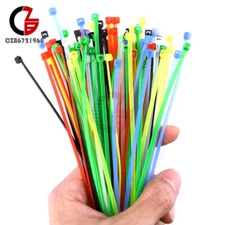 100pcs Mixed Color CABLE ZIP TIES Heavy Duty Self-locking Cable Ties 100-200mm