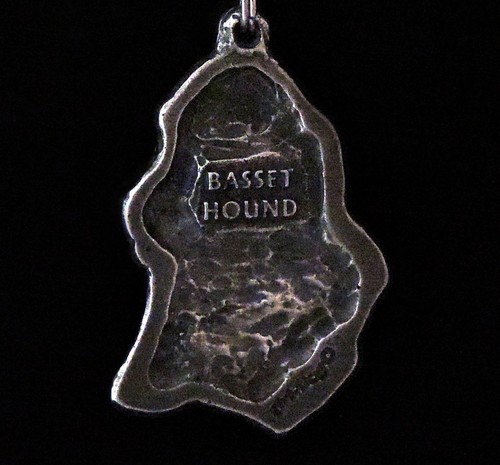 Basset Hound 3 - necklace, keyring, set with a dog in orange box, Art Dog USA - 第 5/12 張圖片