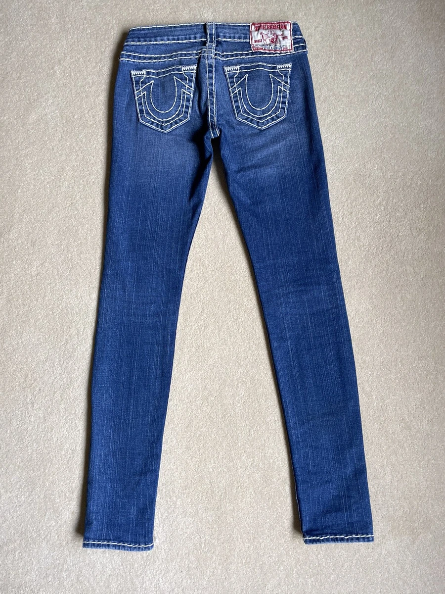 Womens jeans with store thick white stitching