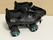 Chicago Bullet Quad Speed Skates Mens Rollerskates Black US 8 Size EU 42