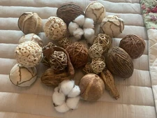 Lot Of Natural Decorative Bowl Fillers Brown/Beige - Adds Character To The Room