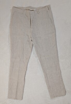 La Rosa Blanca Womens Chino Designer Pants Size 34 Beige Jenny Amador Chaljub