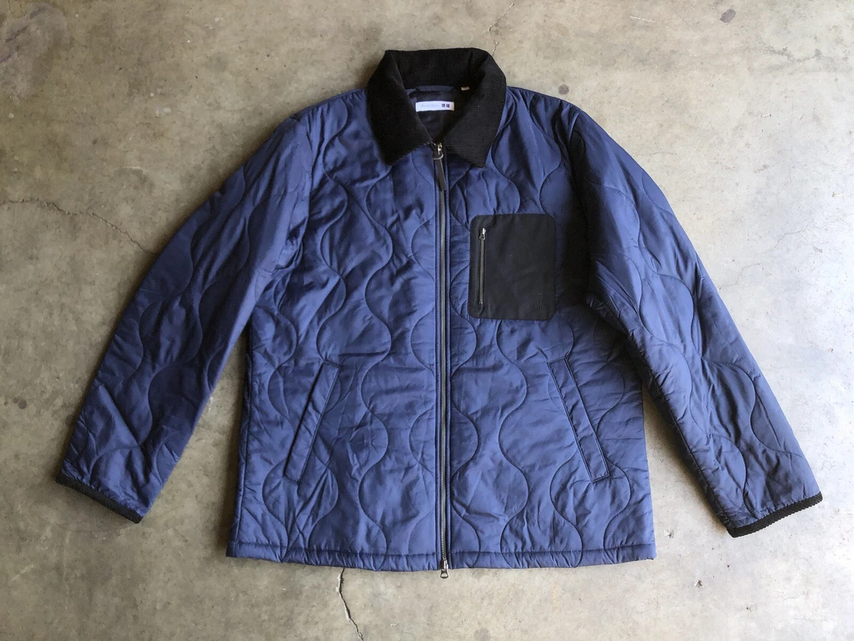 JW Anderson x Uniqlo Quilted Blouson Jacket sz XL Blue 422093 | eBay