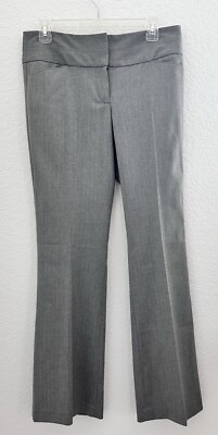 Express Editor Grey Work Career Office Pants Capsule Wardrobe Straight Leg 4R