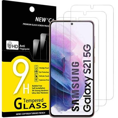 NEW'C 3 Pack Designed for Samsung Galaxy S21 5G 6.2 Screen Protector Tempered...