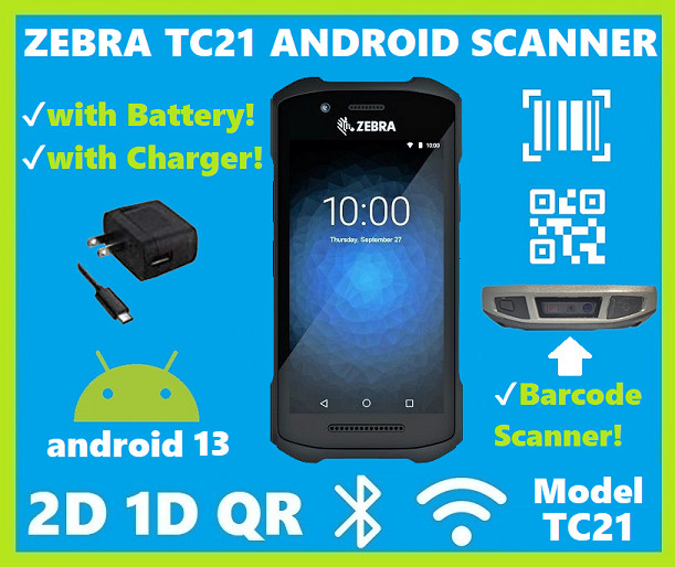 ✅Zebra TC21 / TC26 / TC20 Wireless Android Handheld 2D/1D/QR Barcode Scanner!🔥⭐