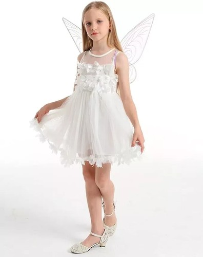 Alas de hadas, disfraces para niños mariposa alas de hadas brillantes alas de princesa blancas - Imagen 2 de 6