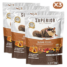 Sugar Glider Food Mixed Fruit Insectivore Animal Pellets Protein Honey 150g x3