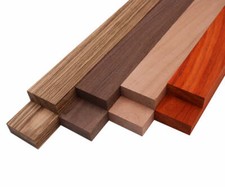 Imported Exotic Hardwood Variety Pack - Zebrawood, Walnut, Padauk, Okoume - 3/4"