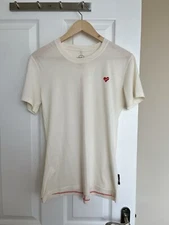 New 'jangi' pima cotton t shirt Size small with red stitch detail