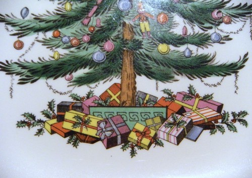 Spode Christmas Tree 14" Oval Center Serving Platter #S3324-V - Picture 8 of 10