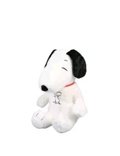 Baby Breathing Soothing White Dog Plush Doll Sleeping Companion Music And**