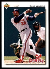 Dave Winfield 1992 Upper Deck #222 Angels MLB READ FREE SHIPPING AutographDen