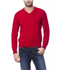 Men  s RED CASHMERE Sweater SzL Lands End Pricefirm