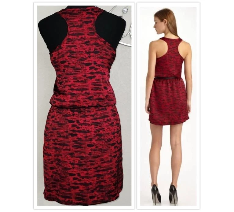 Abito medio Michael Kors rosso rossetto racerback