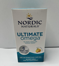 Nordic Naturals Ultimate Omega 1280mg 60 Soft Gels Fish Oil Lemon Exp 05/27
