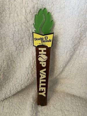 Hop Valley Brewing Company Double-D Blonde Ale Wooden Beer Tap Handle