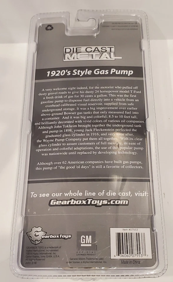 Sealed 2005 Gear Box Cadillac 1920'S Style Die Cast Gas Pump Box - Image 2 of 2