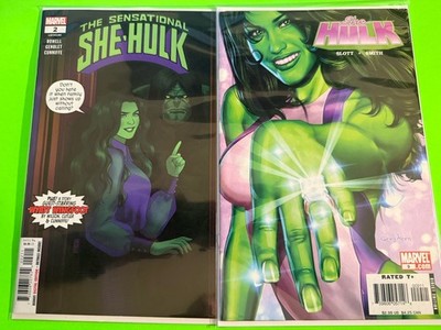   LOT OF 2 the SENTATIONAL SHE-HULK #2 & SHE-HULK #9 MARVEL COMICS 2006 HIGH GR