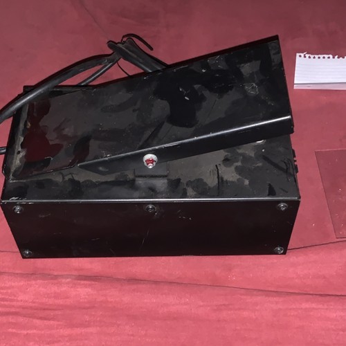 Industrial Wired Foot Control Pedal Black Metal 3-Pin Connector