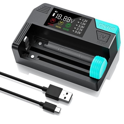 Battery Tester, LCD Display Universal Battery Checker for Ni-MH, Ni-CD, Li-io