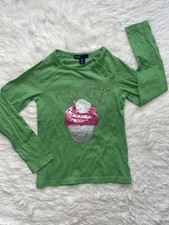 NWT GAP KIDS SUN VALLEY BUTTON GRAPHIC T CUPCAKE XS 4-5 LONG SLEEVED TEE SWEET
