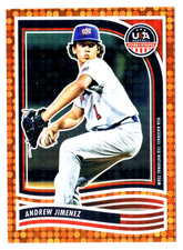50/75 2024 Panini Stars and Stripes Orange Disco Balls Andrew Jimenez #52 Rookie