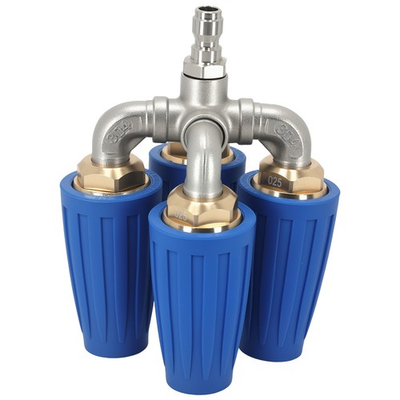 #ad 360° Rotating Pressure Washer Four Turbo Nozzle Quick Connect Rotating Steel $32.12