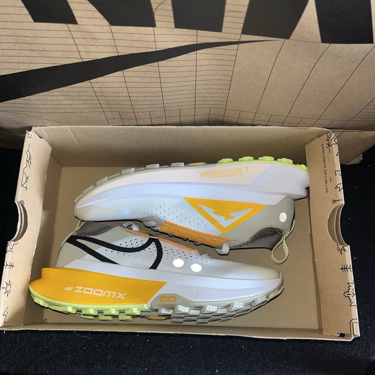 NEW Nike ZoomX Zegama Trail 2 White Yellow NBY FD5191 005 Women's