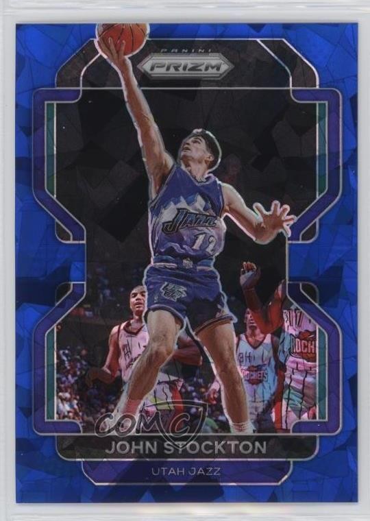 2021-22 Panini Prizm Blue Ice Prizm 96/125 John Stockton #267 HOF 09br