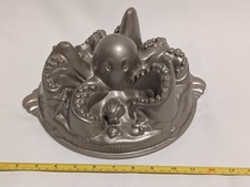 Nordic Ware Octopus Williams Sonoma Aluminum Cake Pan 10 Cup Baking Mold Euc