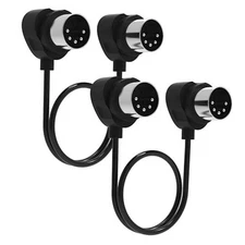  2-Pack 3.3-Feet / 100cm 90-Degree MIDI Cable 3.3-FT / 100cm Black MIDI 2-Pack