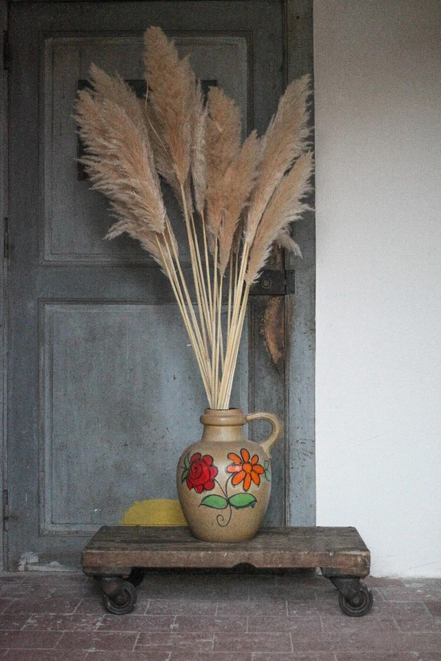 Table basse chariot vintage, table bois industrielle sur roulettes - Photo 2/4