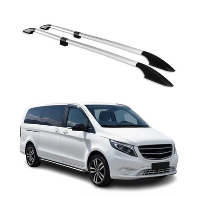 Dachreling für Mercedes Vito W639 W447 2003-2026 L3 Extra Langer RS Alu Grau