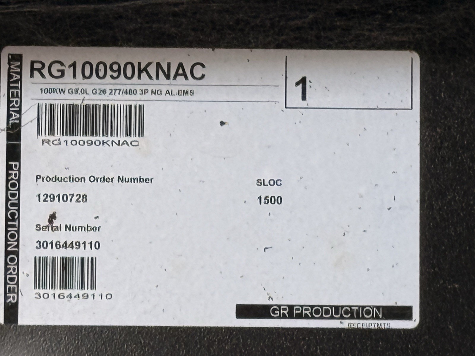 Generac QT10068KNAC 100kw Industrial Generator With 6.8l Engine - Gas ...