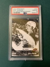 Kent Johnson Young Guns Canvas Black Rookie PSA 10