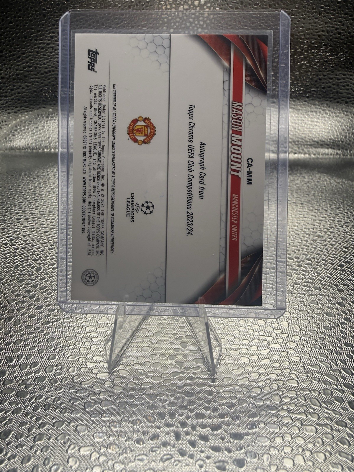 2023-24 Topps Chrome Sapphire UEFA Mason Mount #CA-MM Gold Auto /50 🔥 view 2