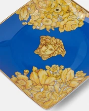 VERSACE ASH TRAY  MEDUSA Gold Blue PRESTIGE Rosenthal NEW in Box SALE
