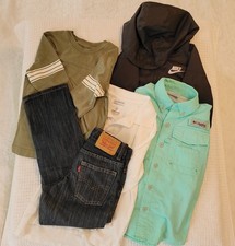 Boys Clothing Bundle Inc 5 Pieces Levis, Columbia, Nike More Sizes 6 - 7 EUC
