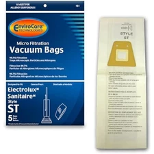 Replacement micro filtration vacuum bags designed to fit eureka sanita