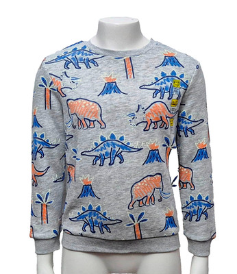 Marks & Spencer Kinder Jungen grau Dinosaurier-Design Pullover Sweatshirt 6-7 Jahre