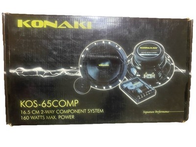 Car Audio Component Speaker Set 6.5  With Tweeters & Crossovers Konaki Stereo  