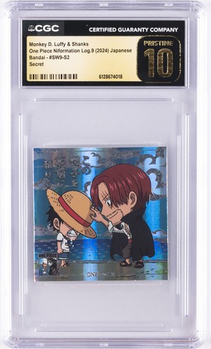 ONE PIECE ONE PIECE NIFORMATION LOG. 9 MONKEY D. LUFFY & SHANKS CGC 10 PRISTINE