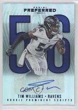 2017 Panini Preferred Rookie Prominent Scripts Blue 15/99 Tim Williams Auto 9l4