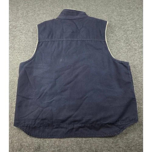 Carhartt Vest Mens XL Navy Blue FR Flame Resistant Sherpa Lined Duck CAT 4 image 2