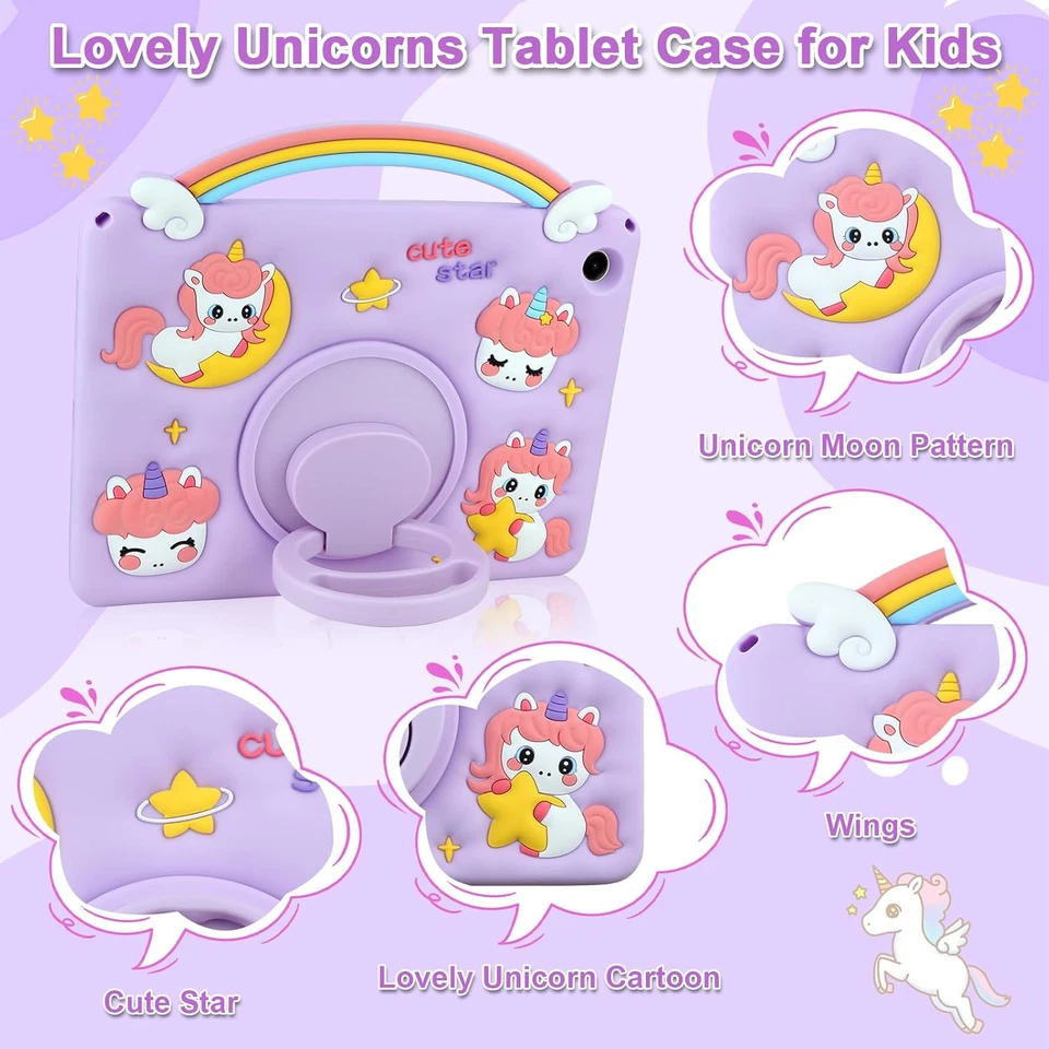 Funda para Galaxy Tab A9 Plus Niños Niñas Lindo Unicornio para Galaxy Foto 4 de 4