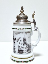 Puschendorfer Relief ART Porzellan Bierkrug mit Lithophanie - Neumarkt in.d OPf.