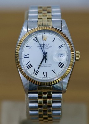 rolex datejust 16013 two tone BUCKLEY DIAL