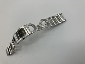 DOLCE & GABBANA Logo Quartz Watch Women Silver Stainless Steel Wrist 15cm 20...