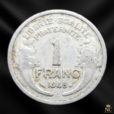 France – 1945  C – 1 franc Morlon Aluminium, légère (1.3 gr) (N1733)